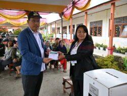Pemilu, Bupati Humbahas dan Wakil Bupati Humbahas Mencoblos di Desa Pakkat Kecamatan Doloksanggul