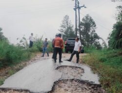 Bupati Humbahas Tinjau Pembangunan Jalan Pangungkitan-Pusuk Kecamatan Parlilitan