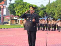 Polres Toba Gelar Upacara Memperingati Hari Sumpah Pemuda ke-95 di Halaman Mapolres Toba.