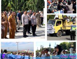 Polres Humbahas jembatani mediasi dua desa penentuan batas wilayah serta aksi unjuk rasa masyarakat berjalan damai dan lancar