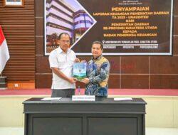 Bupati Serahkan Laporan Keuangan Unaudited Pemkab Humbahas 2023 ke BPK-RI Perwakilan Sumut