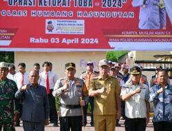 Bupati Pimpin Apel Gelar Pasukan Operasi Ketupat 2024 di Polres Humbahas