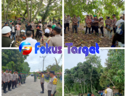 Kabag Ops Polres Samosir Pimpin Personil Polres dan Koramil dalam Pengamanan Eksekusi Lahan di Desa Sitolu Huta Pangururan