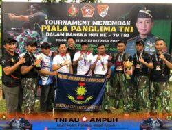Prajurit Wing Komando I Kopasgat Sabet Podium Pada Lomba Turnament Menembak Piala Panglima TNI