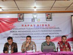 Gerak Cepat, Rutan Tarutung Rapat Dinas Menindaklanjuti, Asta Cita Presiden dan Wakil Presiden, Perintah Harian dan 13 Program Akselerasi Menteri Imigrasi dan Pemasyarakatan