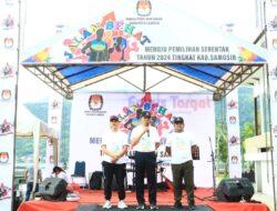 Polres Samosir Ikuti Jalan Sehat Menuju Pemilihan Serentak 2024, Wujudkan Pilkada Damai dan Sehat
