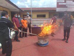 Polres Taput Musnahkan Barang Bukti Narkoba Jenis Ganja Seberat 2 Kg