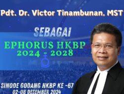 Pdt Victor Tinambunan Terpilih Pimpin HKBP Hasil Sinode Godang ke-67