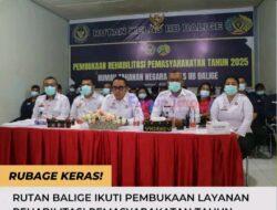 Rutan Kelas IIB Balige Ikuti Pembukaan Layanan Rehabilitas Pemasyarakatan Secara Resmi Oleh Jenderal Pemasyarakatan