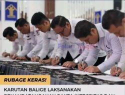 Rutan Kelas IIB Balige Giat Penandatanganan Fakta Integritas dan Perjanjian Kerja di Wilayah Direktorat Jenderal Pemasyarakatan Sumut