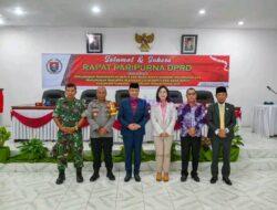 DPRD Laksanakan Paripurna dengan Agenda Pengumuman Akhir Masa Jabatan dan Penetapan Bupati/ Wakil Bupati Humbang Hasundutan Terpilih Masa Jabatan 2025-2030
