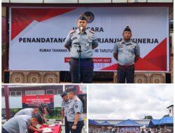 Bangun Komitmen Bersama, Rutan Kelas IIB Tarutung Gelar Upacara Penandatanganan Perjanjian Kinerja Tahun 2025