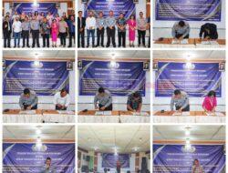 Tingkatkan Pelayanan dan Pembinaan Bagi Warga Binaan, Rutan Tarutung Gelar Kegiatan Penandatanganan Perjanjian Kerjasama dengan 4 Instansi