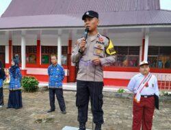 Polsek Kerumutan Jadi Pembina Upacara di SDN 019 Desa Pematang Tinggi dan Sampaikan Ini