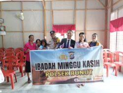 Polsek Bunut Gelar Ibadah Minggu Kasih, Jemaat Dukung Keamanan Lingkungan