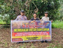 Sebar Maklumat Kapolda Riau, Polsek Teluk Meranti Imbau Warga Tidak Bakar Lahan