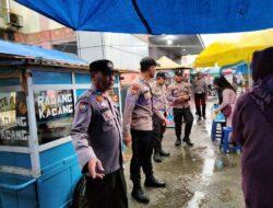 Polsek Bunut Gelar Patroli Tempat Keramaian Pasar Ramadhan untuk Menjaga Keamanan