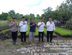 Polsek Teluk Meranti Dukung Program Ketahanan Pangan Presiden RI dengan Kunjungan ke Lahan Mandiri