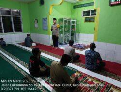 Bhabinkamtibmas Desa Sialang Bungkuk dan Lubuk Keranji Timur Berikan Himbauan Kamtibmas di Mushala Al Muslimun