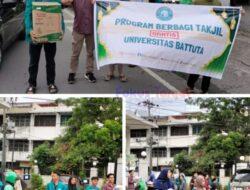 “Ramadhan Penuh Berkah” Mahasiswa Battuta Berbagi Takjil Kepada Pengguna Jalan Lintas Depan Universitas Battuta