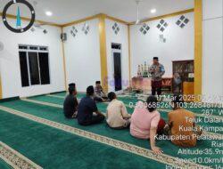 Kultum Subuh Keliling Polsek Kuala Kampar, Tingkatkan Iman dan Keamanan Masyarakat