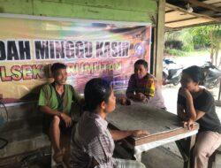 Perkuat Toleransi, Polsek Kerumutan Laksanakan Minggu Kasih Bersama Jemaat Gereja