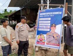 Jelang Lebaran, Polsek Kerumutan Pasang Spanduk Edukasi Keselamatan Mudik