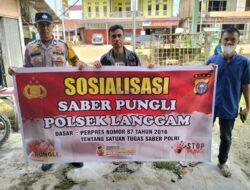 Polsek Langgam Sosialisasikan Saber Pungli, Masyarakat Diminta Aktif Melapor