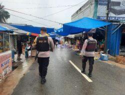 Pastikan Keamanan Warga, Polsek Ukui Gelar Patroli di Pasar Baru