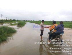 Debit Air Sungai Kampar Menurun, Polsek Langgam Pastikan Situasi Terkendali