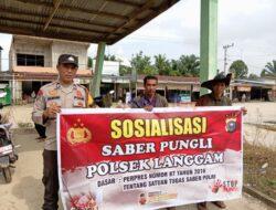 Polsek Langgam Sosialisasikan Saber Pungli, Masyarakat Dihimbau Hindari Calo