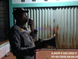 Grebek Sahur Polsek Kerumutan, Sinergi Polisi dan Warga Jaga Keamanan