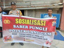 Polsek Langgam Gelar Sosialisasi Saber Pungli di Wilayah Hukum Polsek Langgam