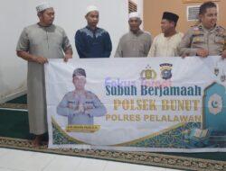 Polsek Bunut Laksanakan Shalat Subuh Keliling, Pererat Silaturahmi dengan Masyarakat