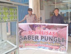 Polsek Bunut Gelar Sosialisasi Saber Pungli di Beberapa Lokasi di Kecamatan Bunut
