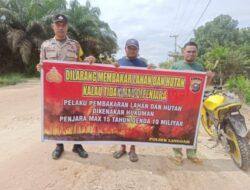 Polsek Langgam Gelar Sosialisasi Larangan Membakar Hutan dan Lahan untuk Cegah Karhutla