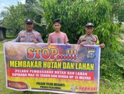 Polsek Teluk Meranti Sebar Maklumat Kapolda Riau untuk Cegah Karhutla