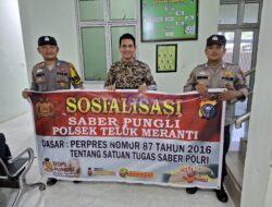 Polsek Teluk Meranti Gelar Patroli dan Sosialisasi Saber Pungli untuk Ciptakan Rasa Aman
