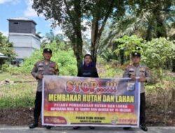 Polsek Teluk Meranti Sosialisasikan Maklumat Kapolda Riau dan Himbauan Cegah Karhutla