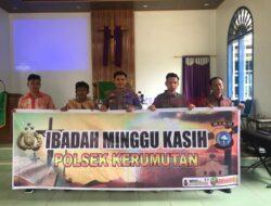 Polsek Kerumutan Ajak Warga Jaga Toleransi Lewat Program Minggu Kasih