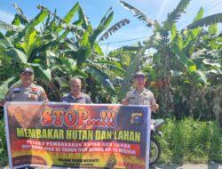 Polsek Teluk Meranti Sebar Maklumat Kapolda Riau dan Laksanakan Binluh Cegah Karhutla