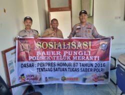 Polsek Teluk Meranti Laksanakan Patroli dan Sosialisasi Saber Pungli di Jalan Rambutan
