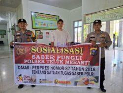 Polsek Teluk Meranti Gelar Patroli dan Sosialisasi Saber Pungli di Pasar Teluk Binjai