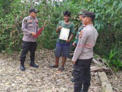 Gencar Cegah Karhutla, Polsek Pangkalan Lesung Sosialisasikan Maklumat Kapolda Riau