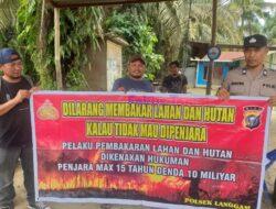 Polsek Langgam Giat Sosialisasi Cegah Karhutla di Desa Segati