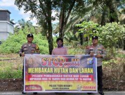 Cegah Karhutla, Polsek Teluk Meranti Sebar Maklumat Kapolda Riau dan Gelar Binluh di Daerah Rawan