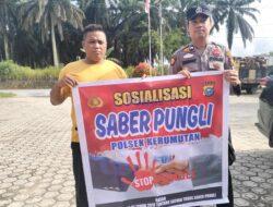 Cegah Pungutan Liar, Polsek Kerumutan Turun Langsung Edukasi Warga