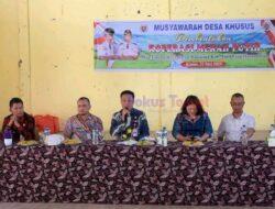Bupati Humbahas Hadiri Musyawarah Desa Khusus Pembentukan Koperasi Merah Putih di Desa Tipang