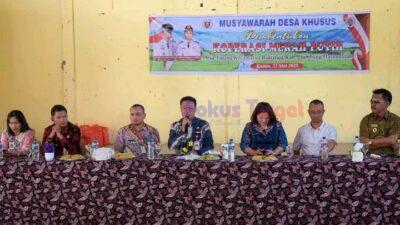 Bupati Humbahas Hadiri Musyawarah Desa Khusus Pembentukan Koperasi Merah Putih di Desa Tipang