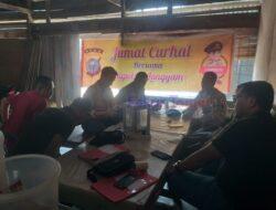 Polsek Langgam Gelar Jumat Curhat, Warga Desa Segati Sampaikan Keluhan Soal Pendatang, Narkoba, dan Pencurian Sawit